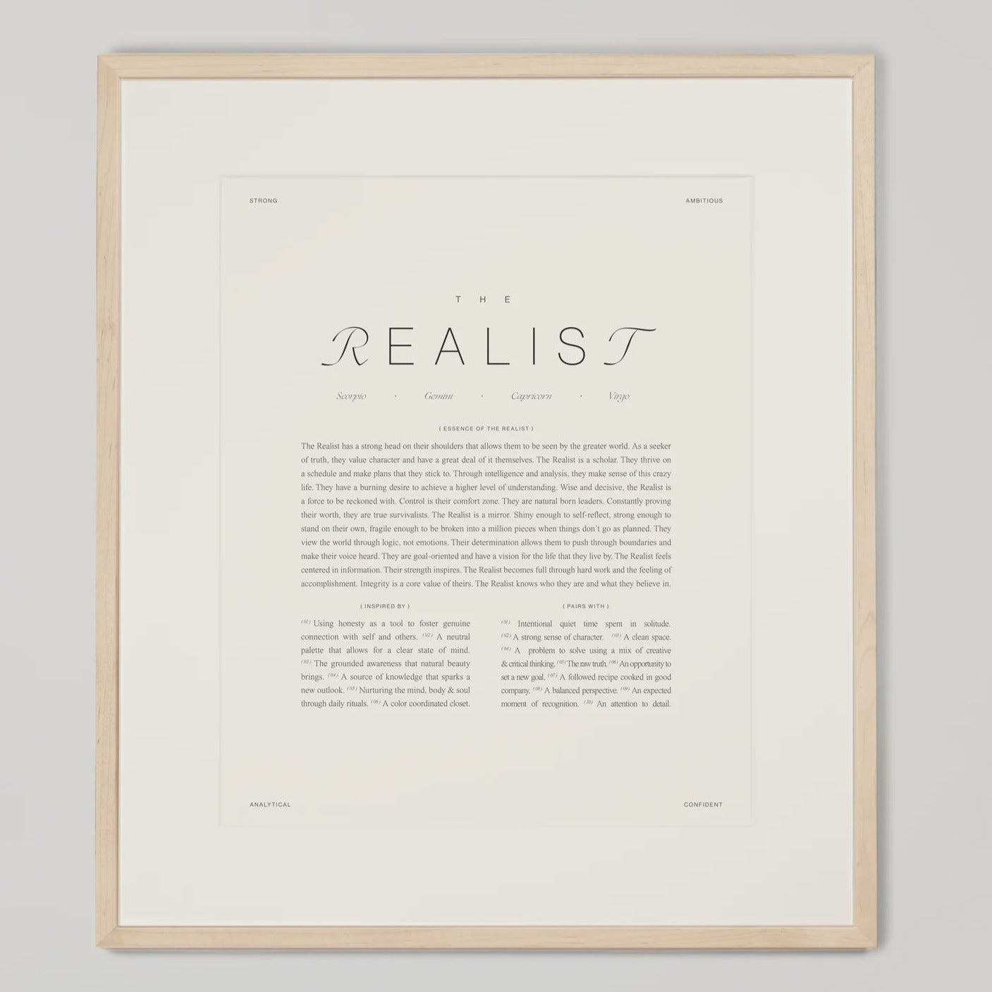 The Realist Art Print (Unframed)