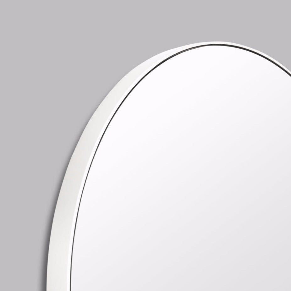 Flynn Round Mirror - Bright White