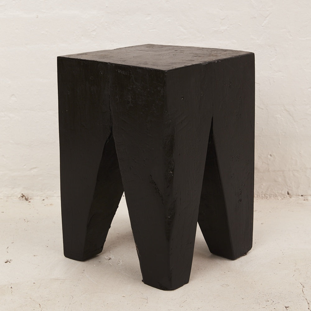 Rafi Peg Stool / Side Table Black